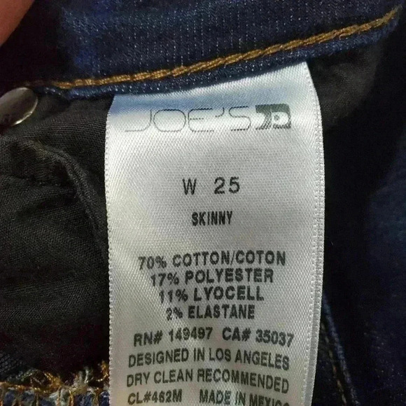 Deadstock NEW Joe’s Dark Distressed High Rise Skinny Jeans - 25 - Picture 12 of 12